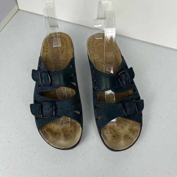 Fly Flot Leather Sandals Size IT 38 US‎ 6.5 Blue - Picture 1 of 16